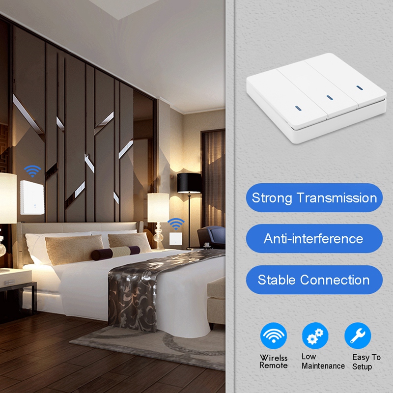 Wireless Smart Light Switch RF 433MHz Lighting Control Intelligent ...