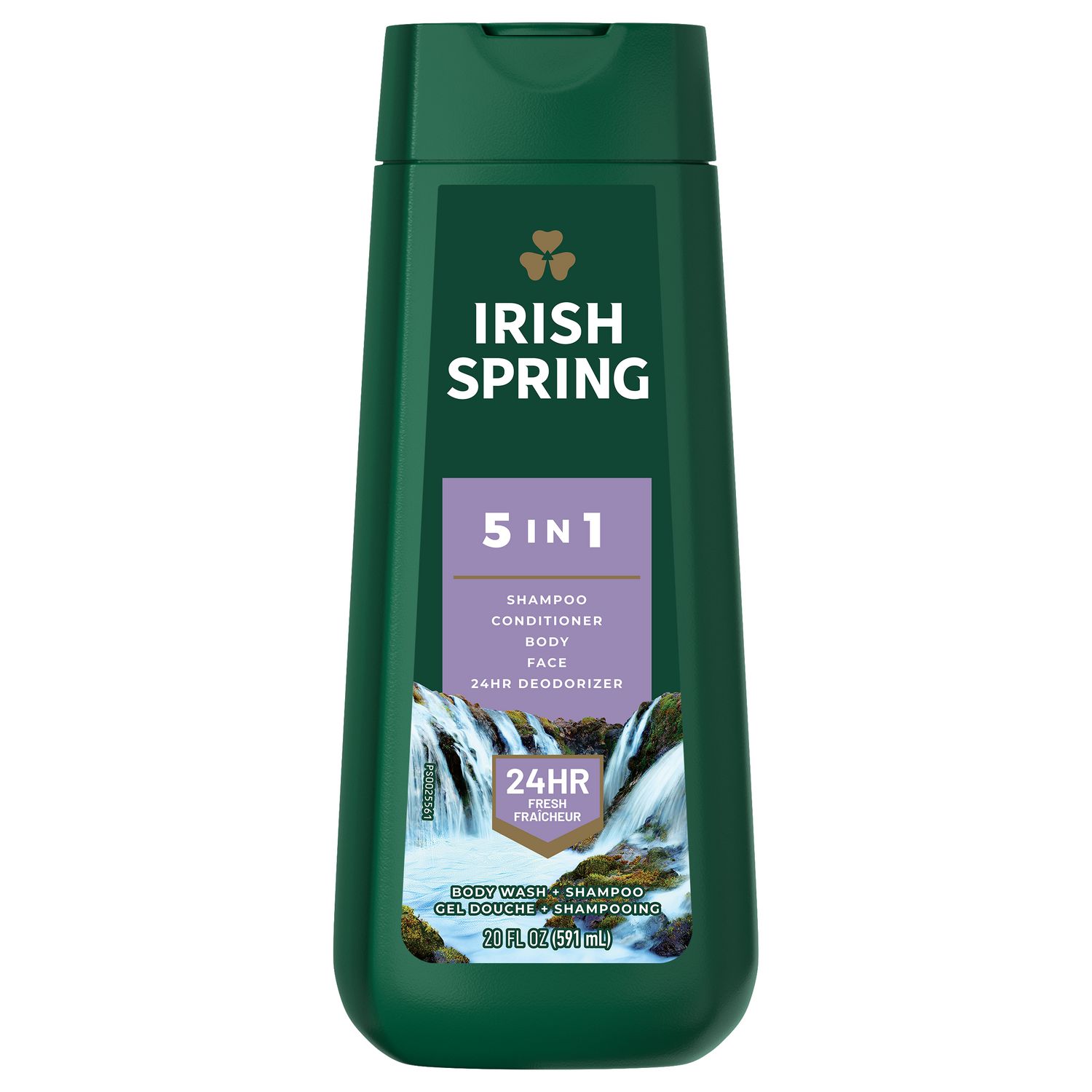 IRISH SPRING, 5in1, Shampoo, Conditioner, Bodywash, Facewash, 24 hour  Deodorizer, 591ml
