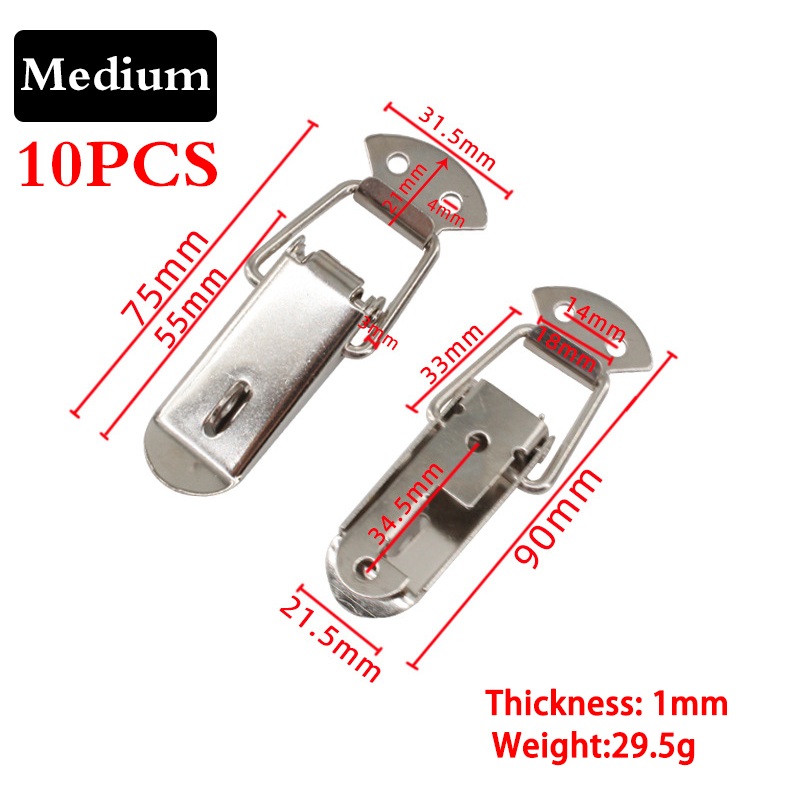 10pcs/set Cabinet Boxes Spring Loaded Toggle Lock Clasp Boxes Latch ...