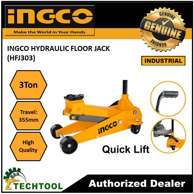 INGCO HYDRAULIC GARAGE FLOOR JACK 3TON (HFJ303) Lazada PH