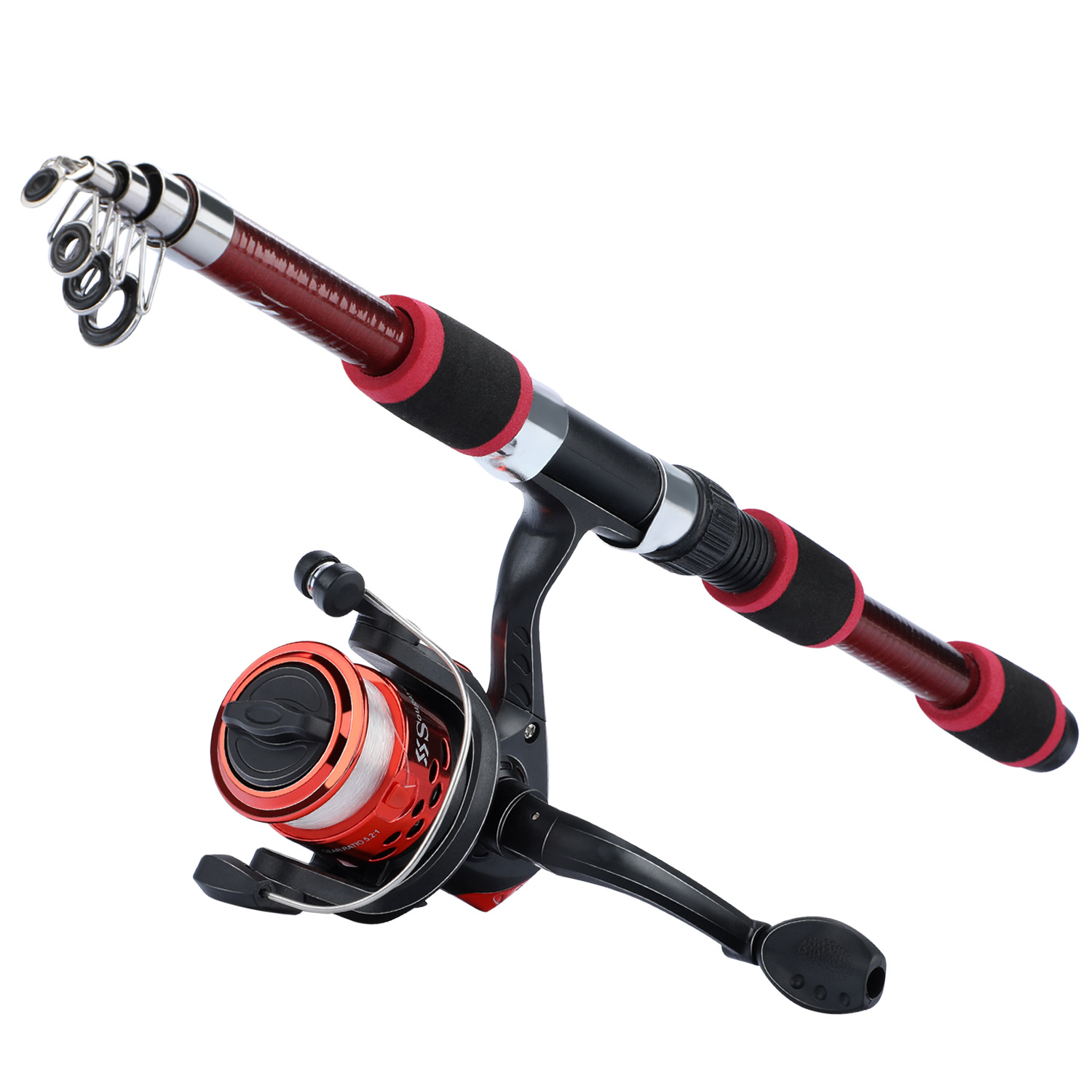 [COD]Fishing Rod Set Full Set 1.8mTelescopic Fishing Rod and