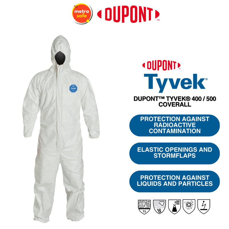 DUPONT Tyvek 400 Breathable and Waterproof Coverall TY122S WH PPE