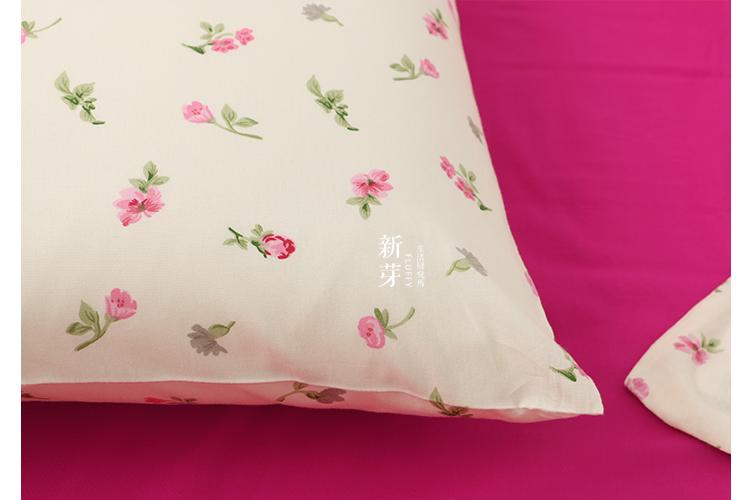 Mầm Sống Viện Phong Bì 100% Cotton Phong Cách Nhật Bản Phong Cách Sọc Chéo 100% Cotton Vỏ Gối Màu Đồng Bằng Vỏ Gối Bán Duy Nhất