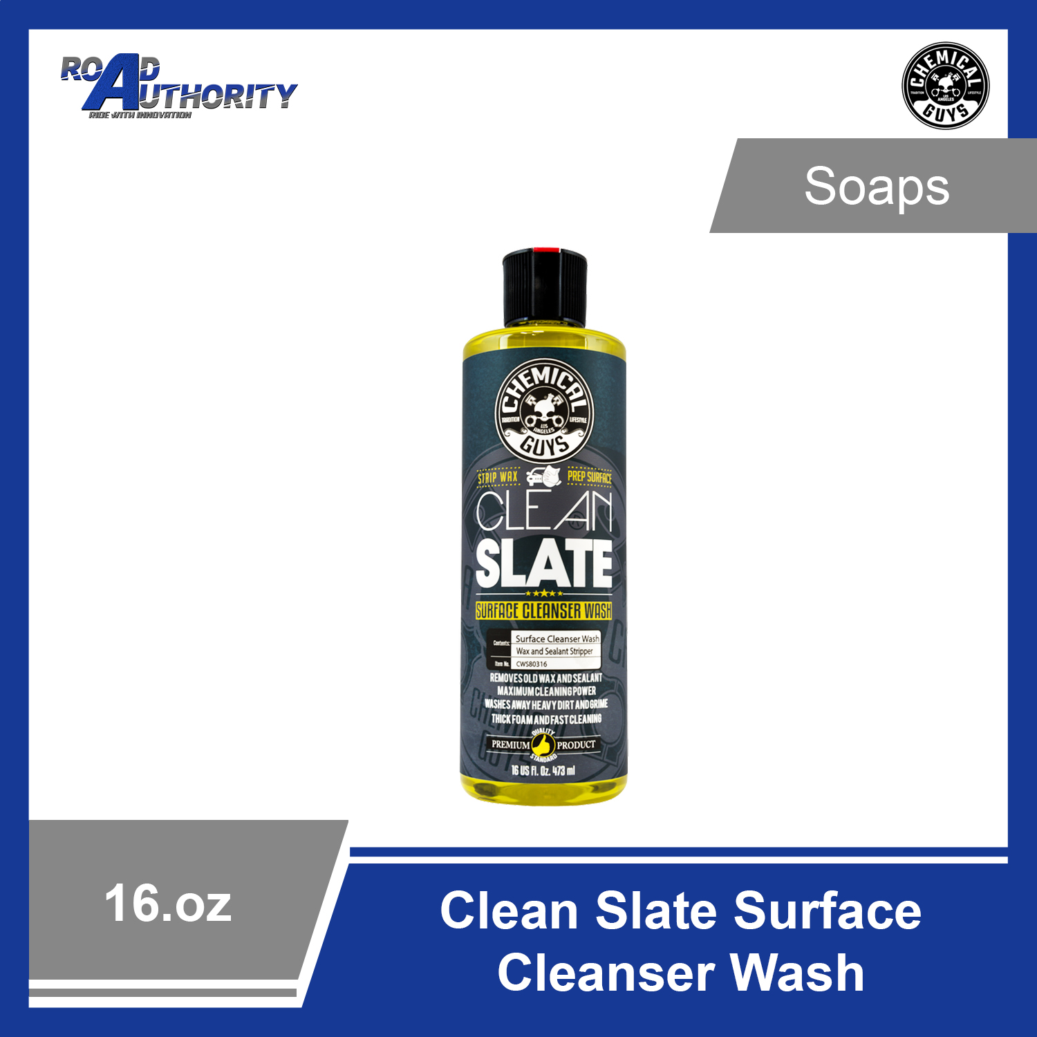 Chemical Guys Clean Slate Surface Cleanser Wash (16 Fl. Oz