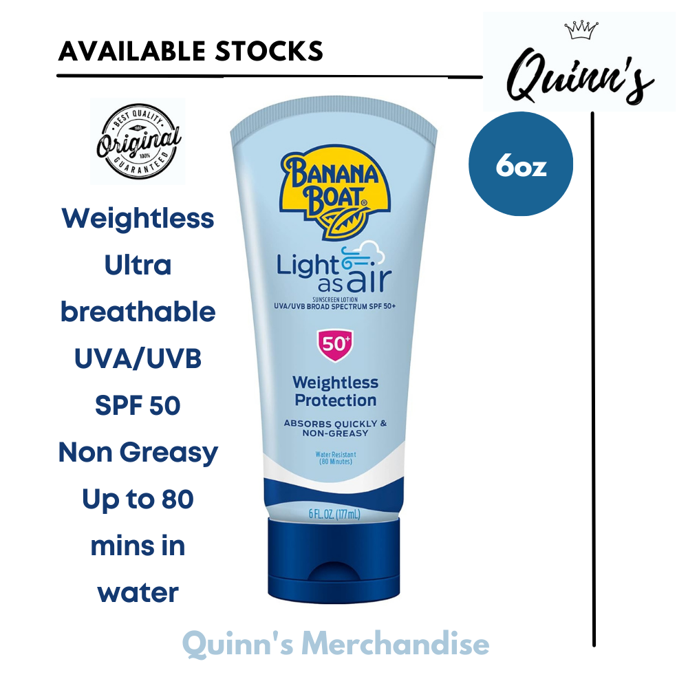 Banana Boat Light As Air Sunscreen Lotion SPF 50 EXP 2026 Lazada PH