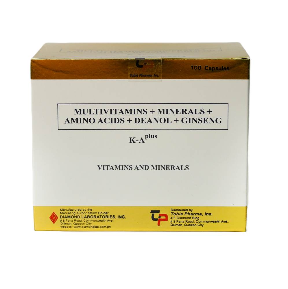 KA PLUS Multivitamins + Minerals + Amino Acids + Deanol + Ginseng 1