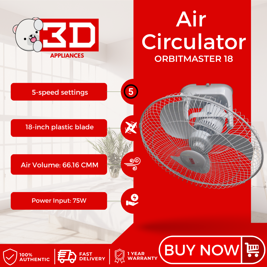 3D Orbitmaster 18" Ceiling Fan (ICF45OM) Lazada PH