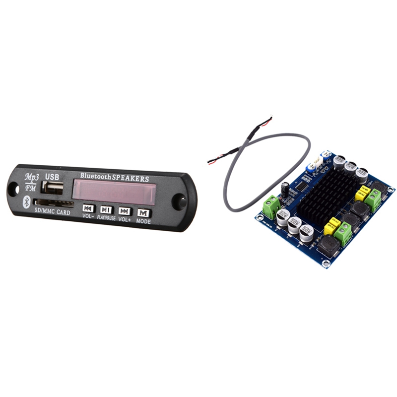 15Wx2 Amplifier Board MP3 Decoder Board Bluetooth 5.0 Receiver with Dual Channel Stereo Digital Audio Amplifier Board