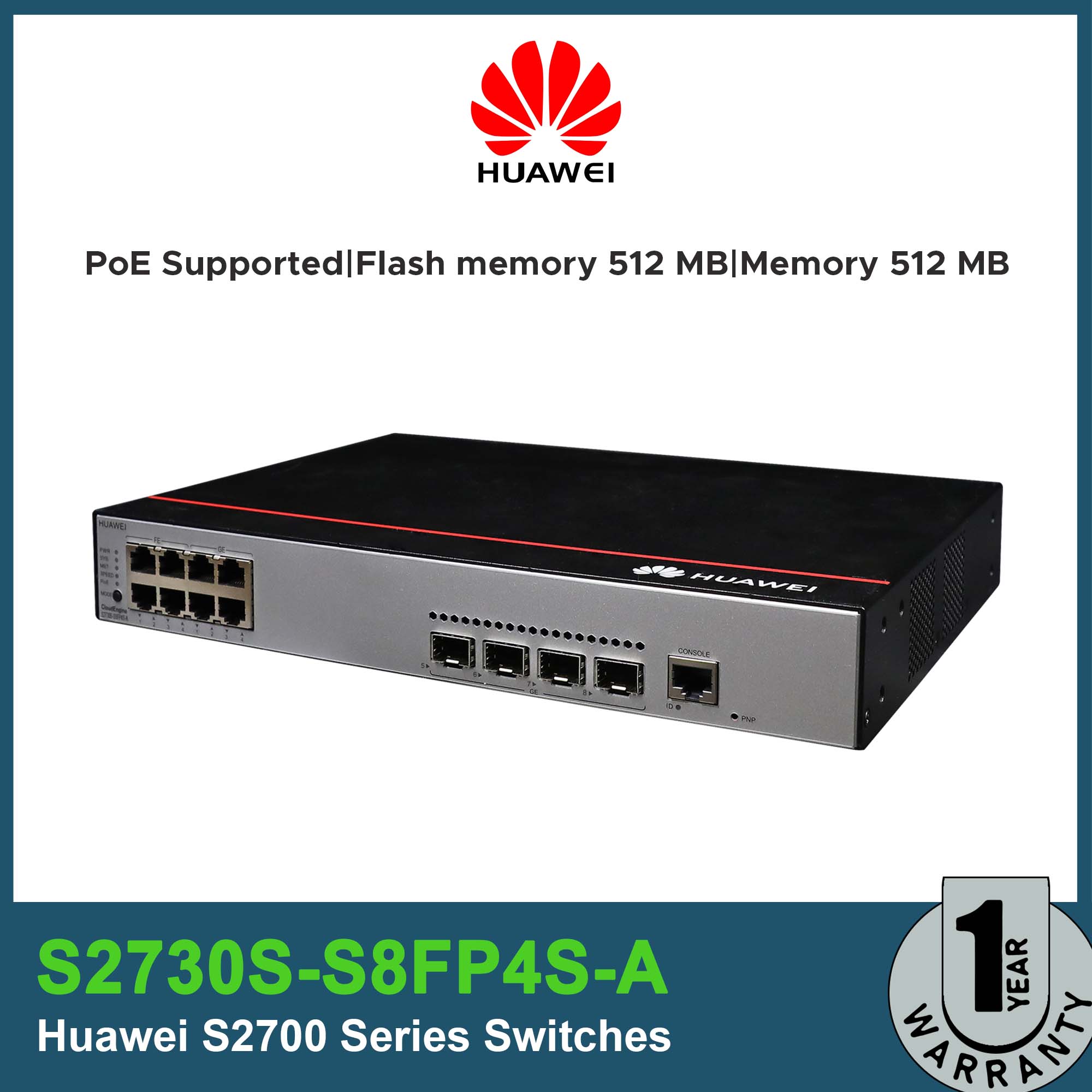 S2730SS8FP4SA Huawei Switches Huawei S2700 Series Switches 4*10