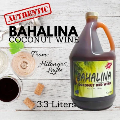 100% Pure Bahalina / Authentic Coconut Red Wine, 3.5 Liters // Local wine from Leyte Philippines. Healthy organic wine.