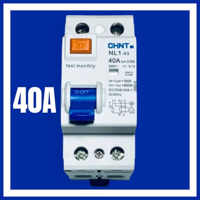 CHiNT RCCB 1P+N 25A | 40A | 63A | Residual Current Circuit Breaker | SK ...