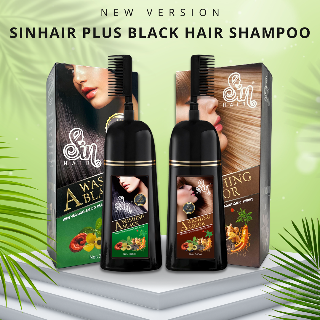 Sinhair Plus New Version 2 Organic Sin hair With Comb Ginseng Herbal