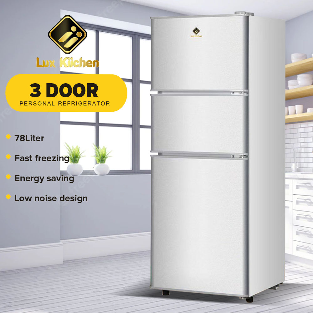 Lux Kiichen Triple Door Smart Freezing Mini Refrigerator | Lazada PH