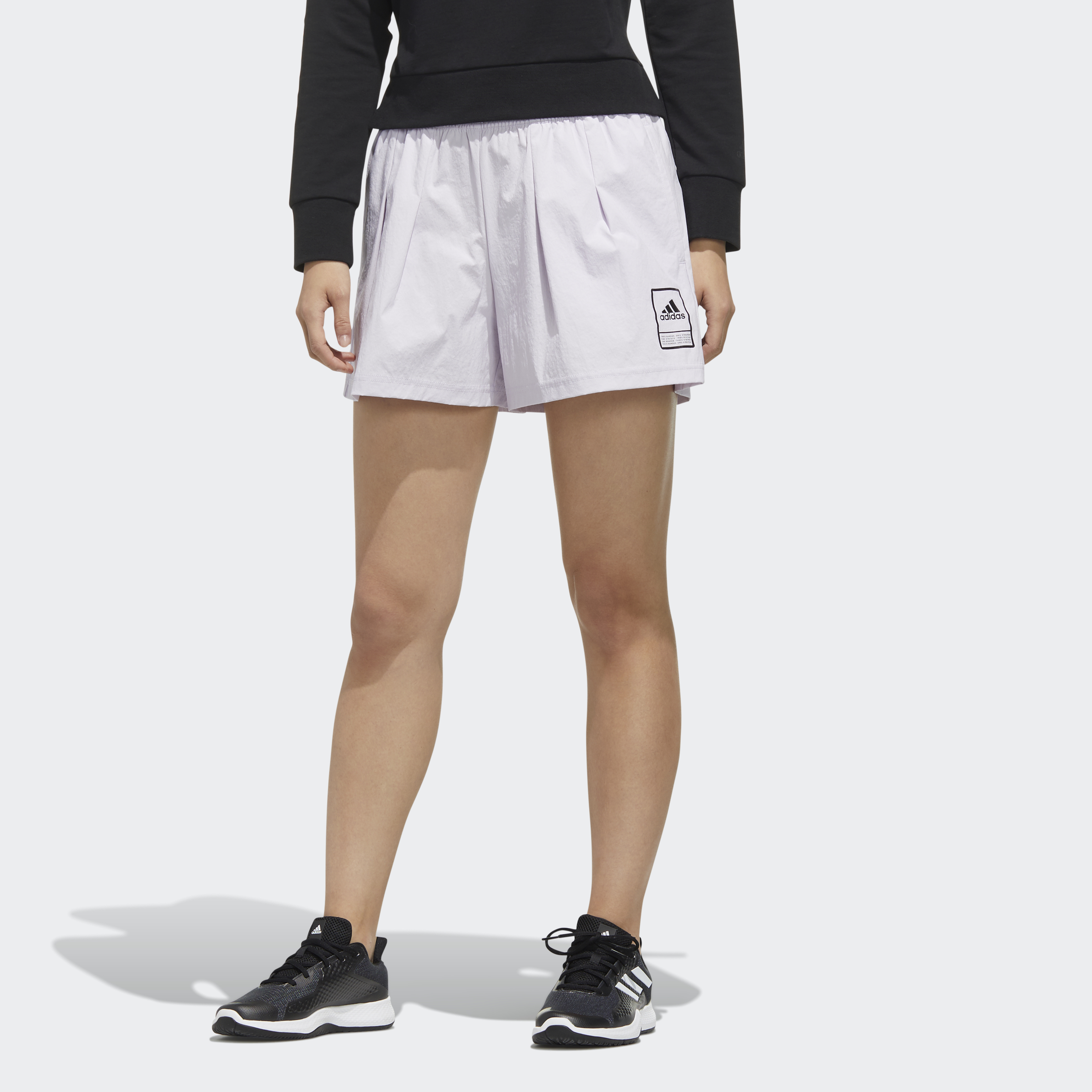 lavender adidas shorts