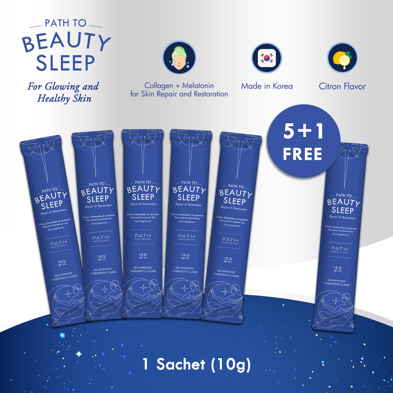 Path to Beauty Sleep Powdered Drink Premium Korean Collagen Drink