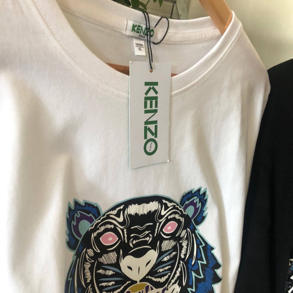 Kenzo Black & Blue Tiger Head Motif T-Shirt ( New Design ) – The