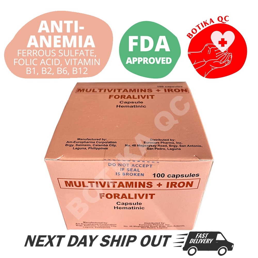 capucine FORALIVIT MULTIVITAMINS IRON (Ferrous Sulfate Folic Acid