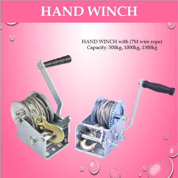 Hoisting Machine 500 KG 1300 KGAUTOMATIC BRAKE HAND WINCH ,MANUAL