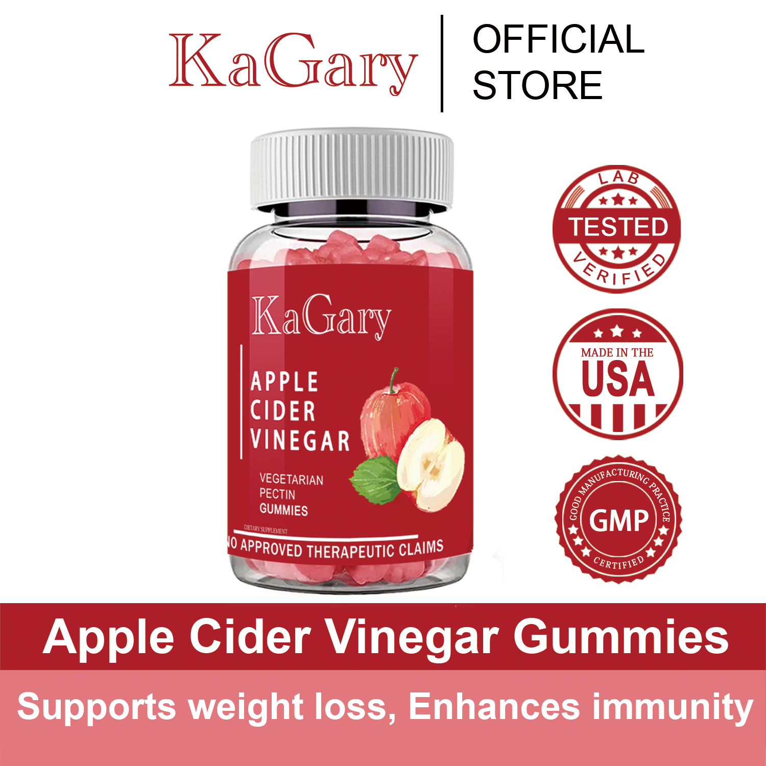 KaGary Apple Cider Vinegar Gummy For weight loss and Detox slimming 60