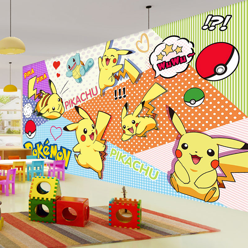 3D Murals for Pokemon Pikachu 5 Japan Anime Fond d'écran Mur Peintures  Murales Amovible Peinture Murale