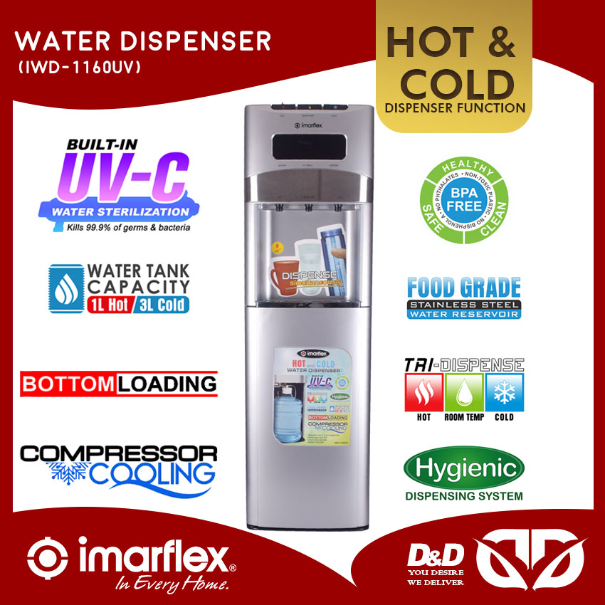 Imarflex IWD1160UV Bottom Load Water Dispenser with UVC Water Sterilization Lazada PH