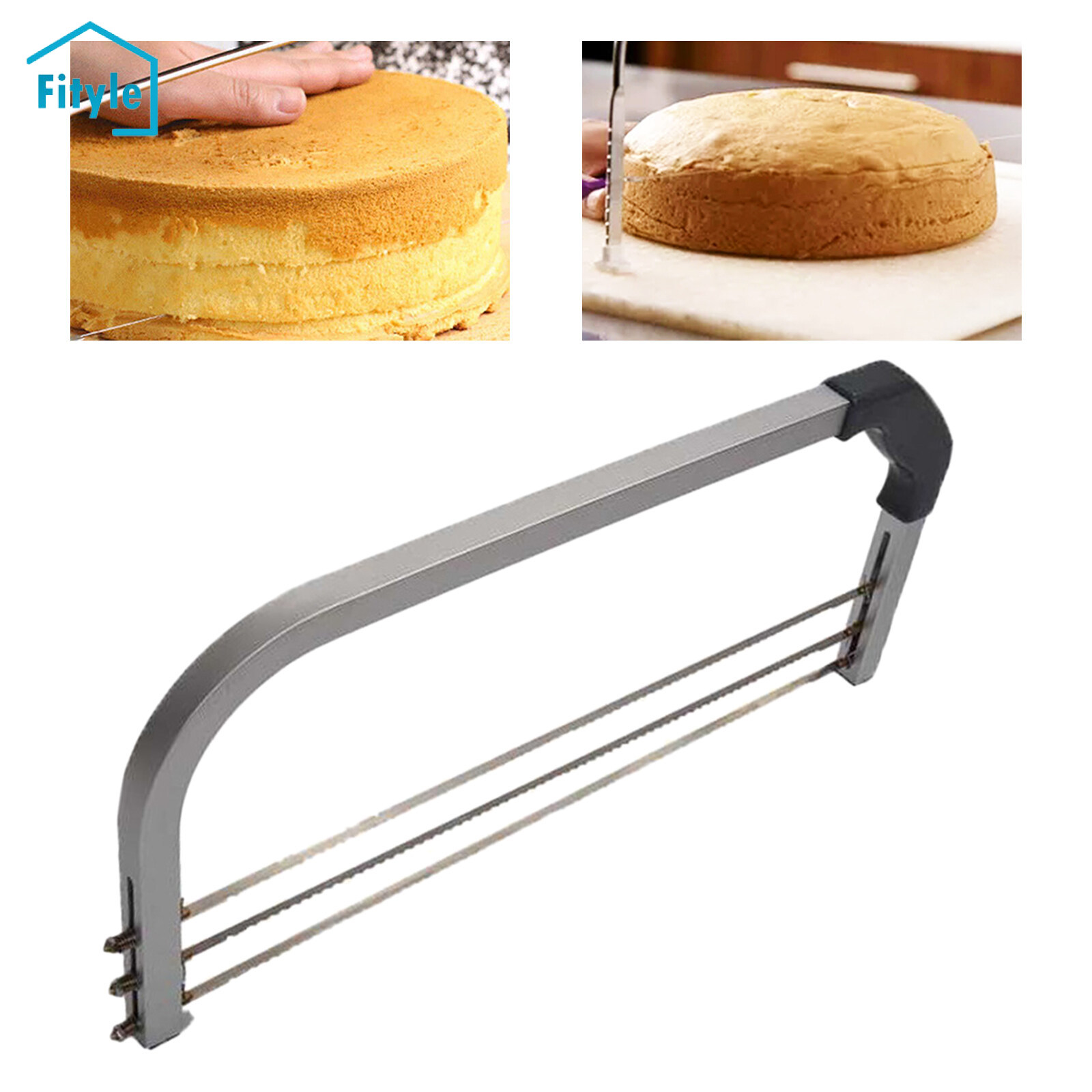 Fityle Cake Cutter 3-Wire Cake Slicer Stainless Steel Cake Leveler | Lazada  PH-nttc.com.vn