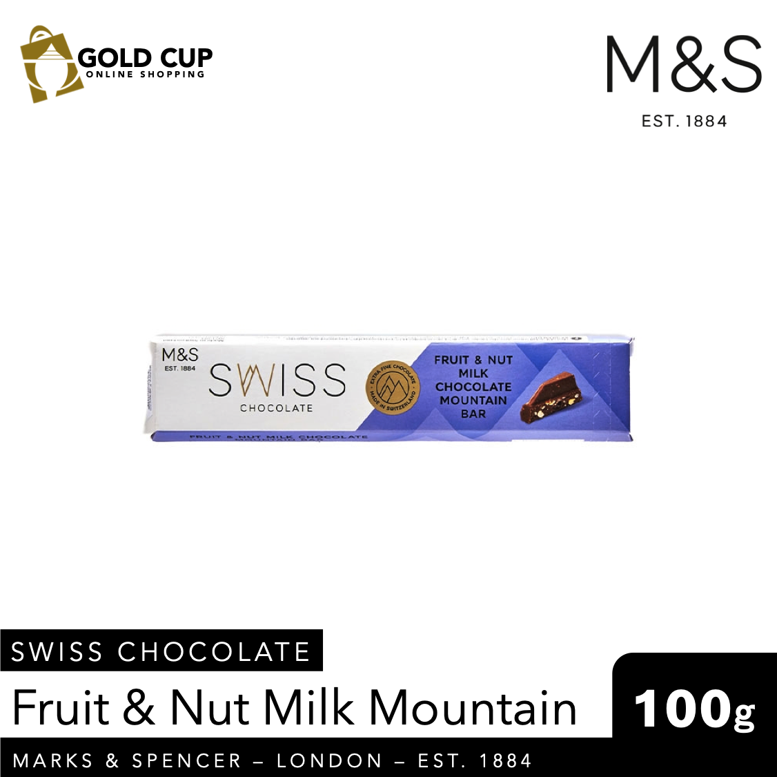 Marks & Spencer Food Swiss Chocolate Fruit & Nut Milk Chocolate