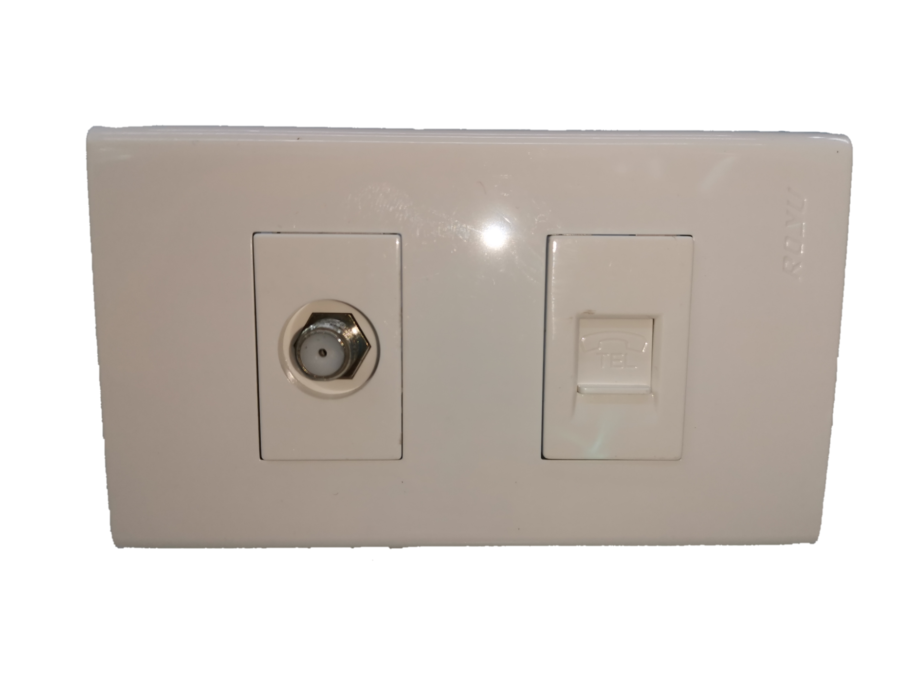 Telephone Modular Jack and Cable TV Socket with Plate (Royu), Cable TV Socket and Telephone ...