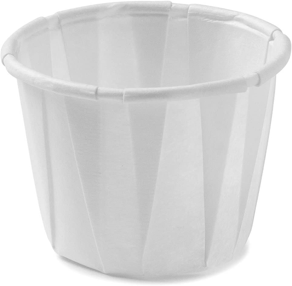 250 Vakly Paper Medicine Cups, 3/4 oz, Disposable Souffle Cups