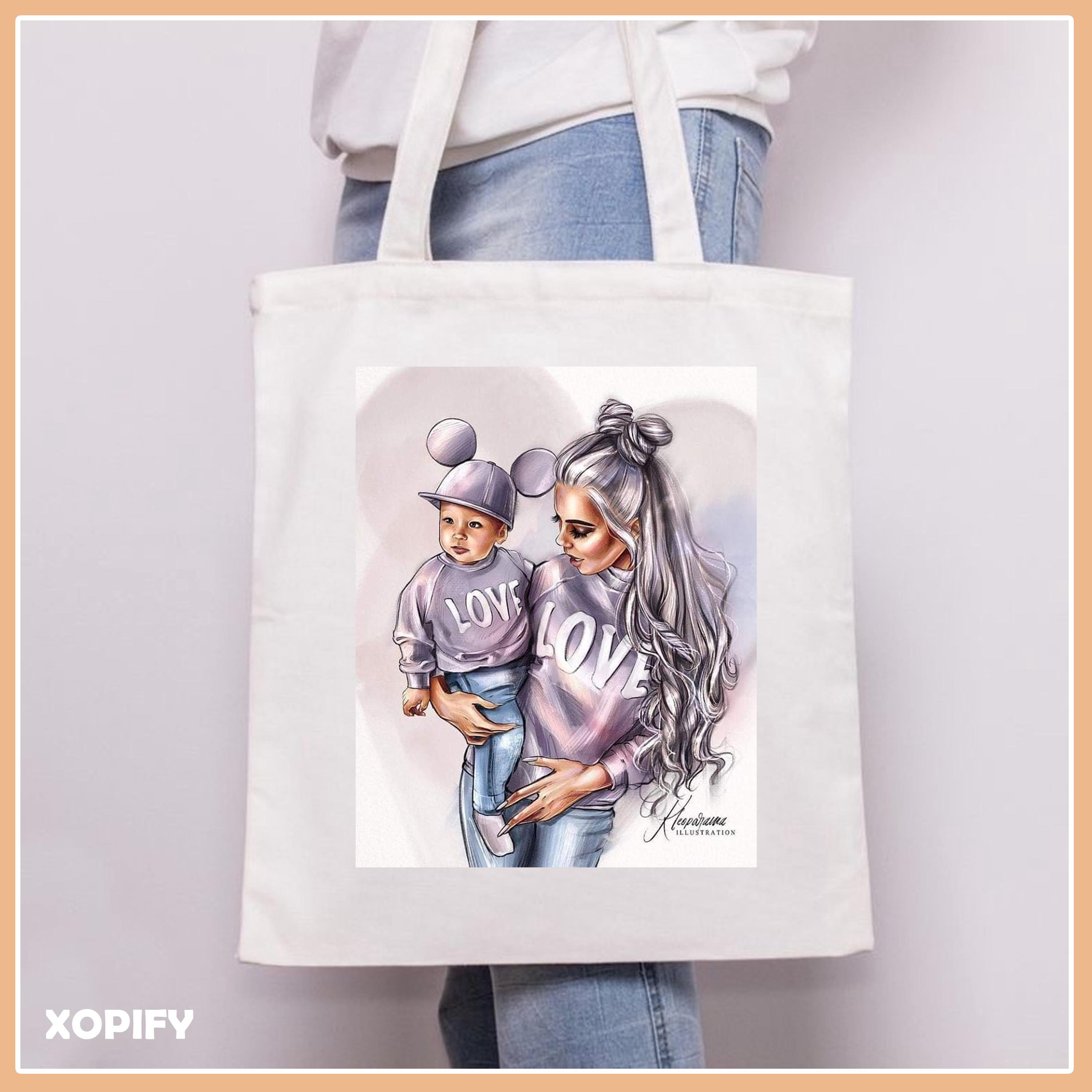New High Quality Aesthetic Trendy Tote Bag Sublimation Printing