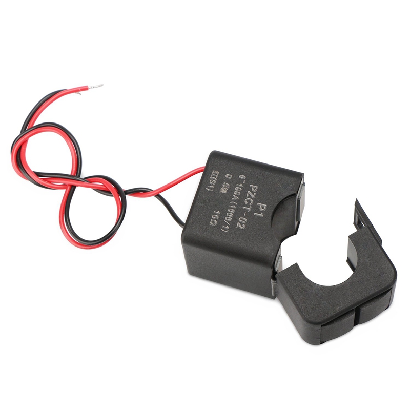 Current Transformer,100A 100MA AC Current Sensor, Split Core Amp Transformer Sensing Relay, Mini Clip-On Easy to Install CT Without Power Off