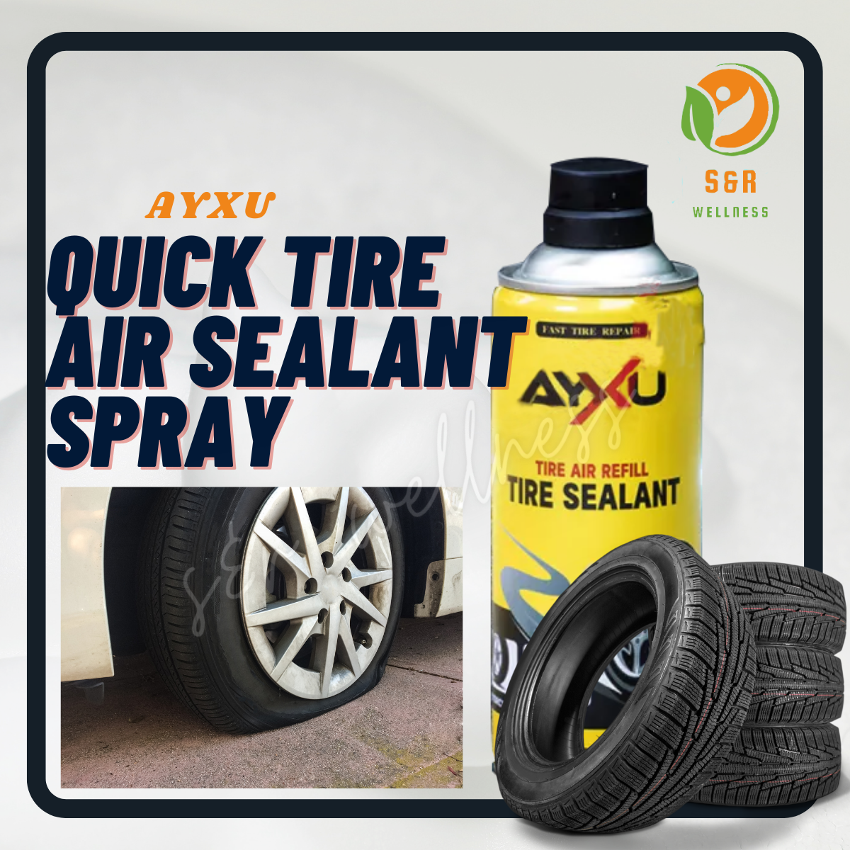 Road Instant Fixes Flat Tire Easy Hose Tire Inflator Air Filler Sealant