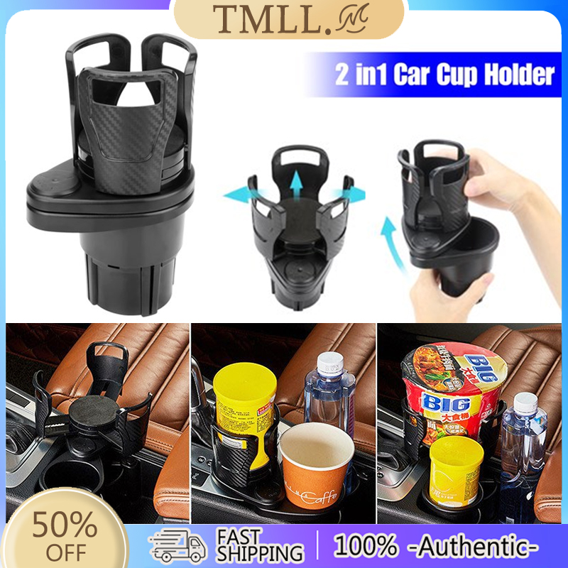 2 in 1multifunctional car water cup holder, one grid, twolayer shelf