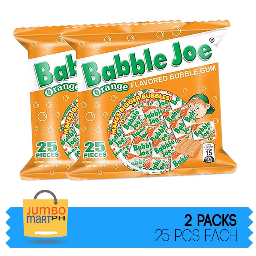 BABBLE JOE BUBBLE GUM ORANGE 25 PCS. / SET OF 2 Lazada PH