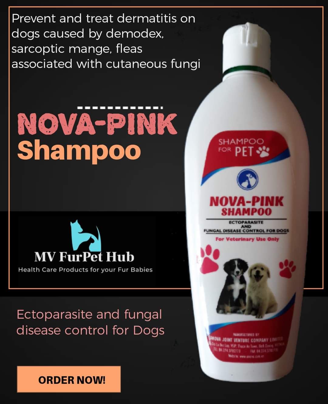 pink dog shampoo