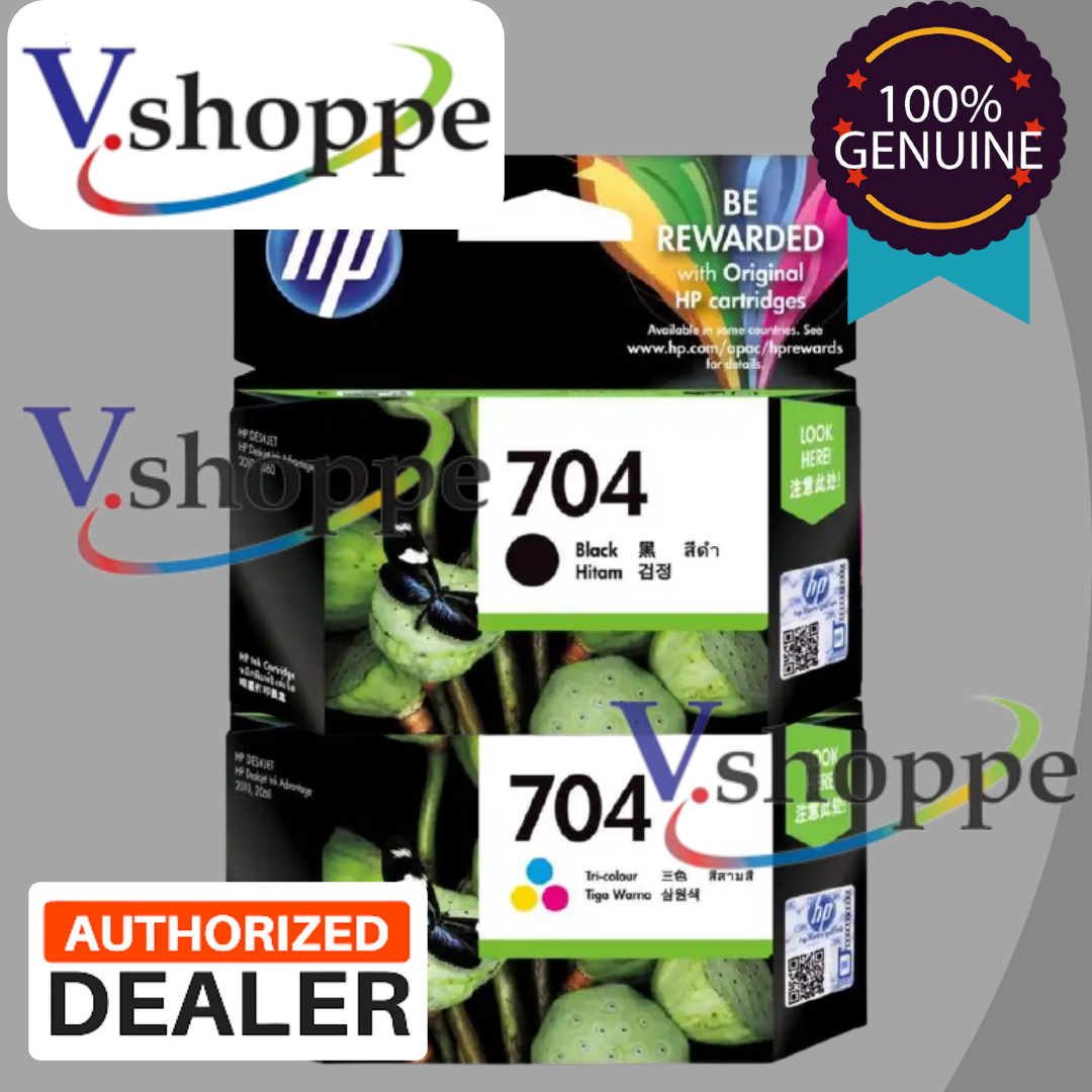 HP 704 HP704 ( Black Only - Color Only - Black and Color set ): HP ...