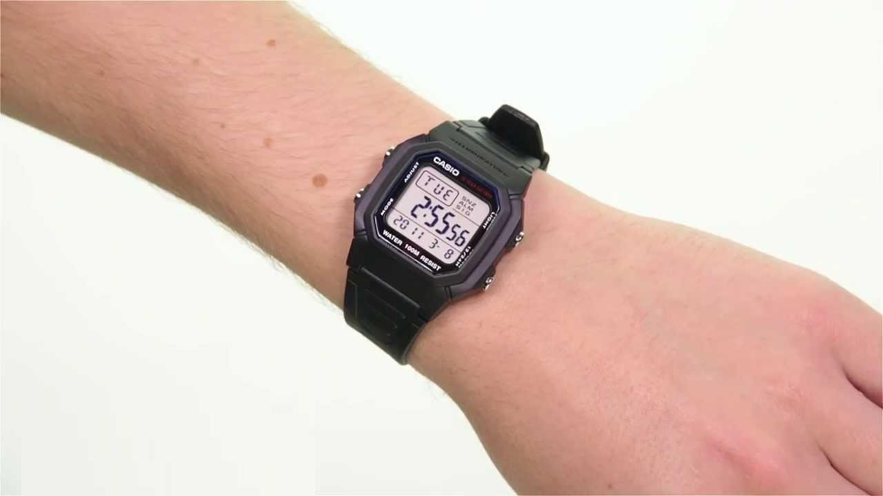 Casio Black Resin Band Watch W800H1AVDF 100m Rubber Strap Digital