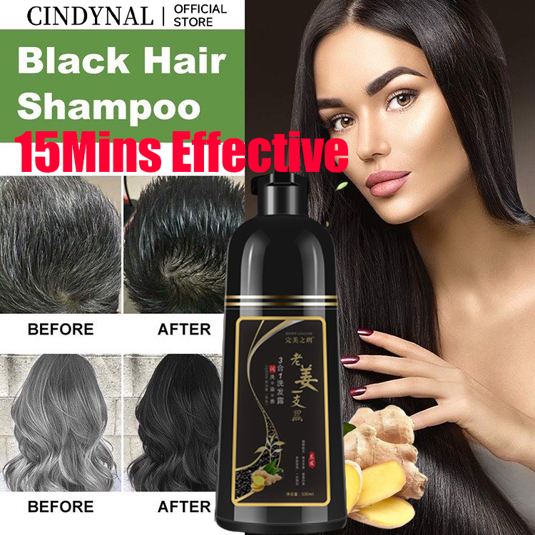 CINDYNAL Herbal blackening hair dye shampoo 500ml 3IN1 Effective White