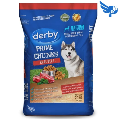 DERBY ADULT 20KG PRIME CHUNKS – DRY DOG FOOD 20 KG PHILIPPINES - petpoultryph