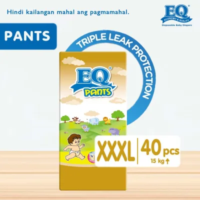 EQ Pants Jumbo Pack XXXL (15kg up) - 40 pcs x 1 (40 pcs) - Diaper Pants