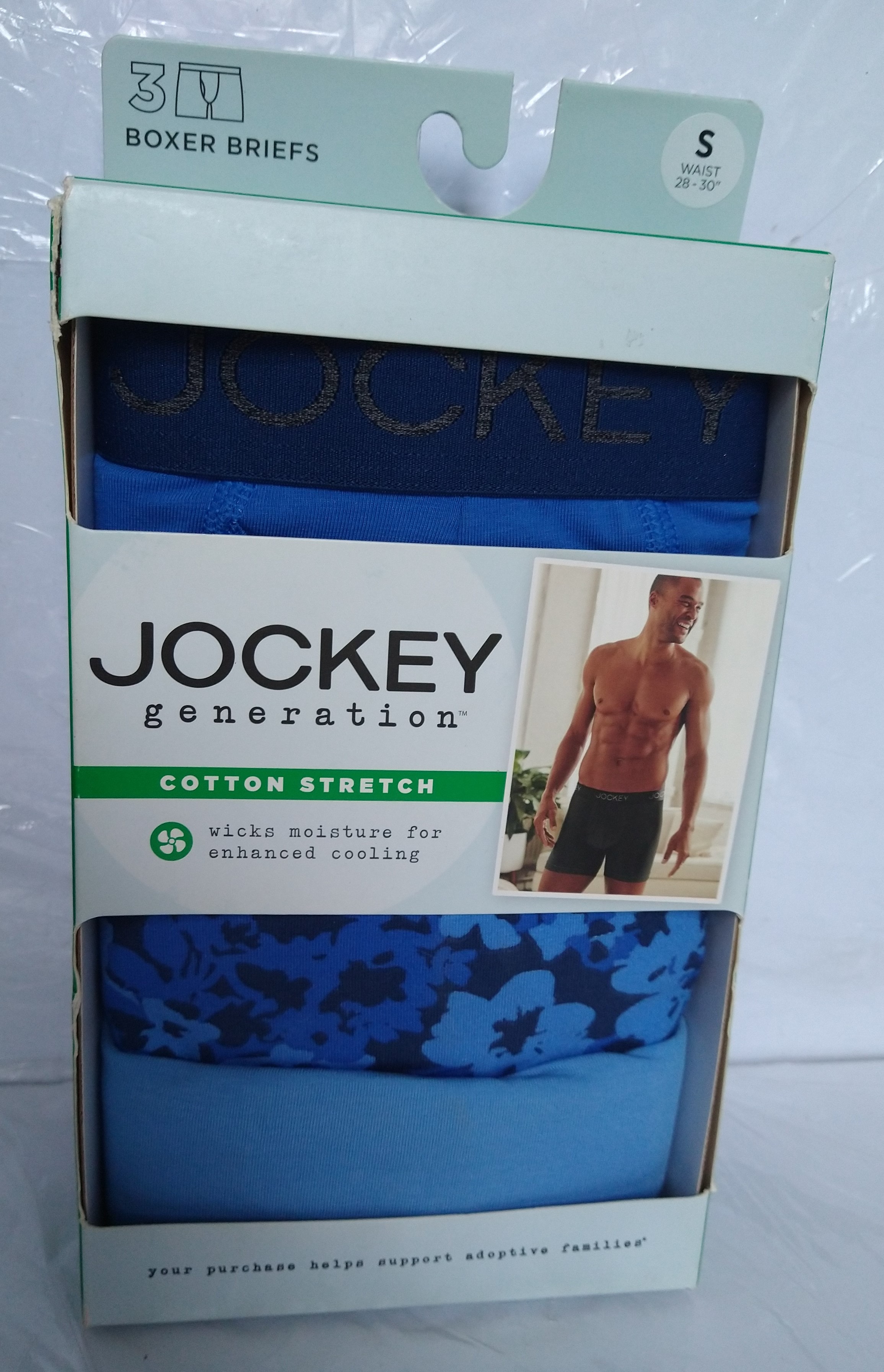 Jockey Generation Boxer Briefs 3-Pack Cotton Stretch Small NewUSA