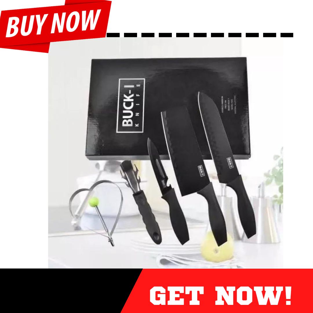 Buck1 Knife Set Complete Knife Set (5 pcs/set) Stainless Steel Kitchen