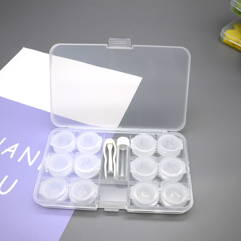 Six pairs of contact lens boxes Cosmetic Contact Lenses storage box is