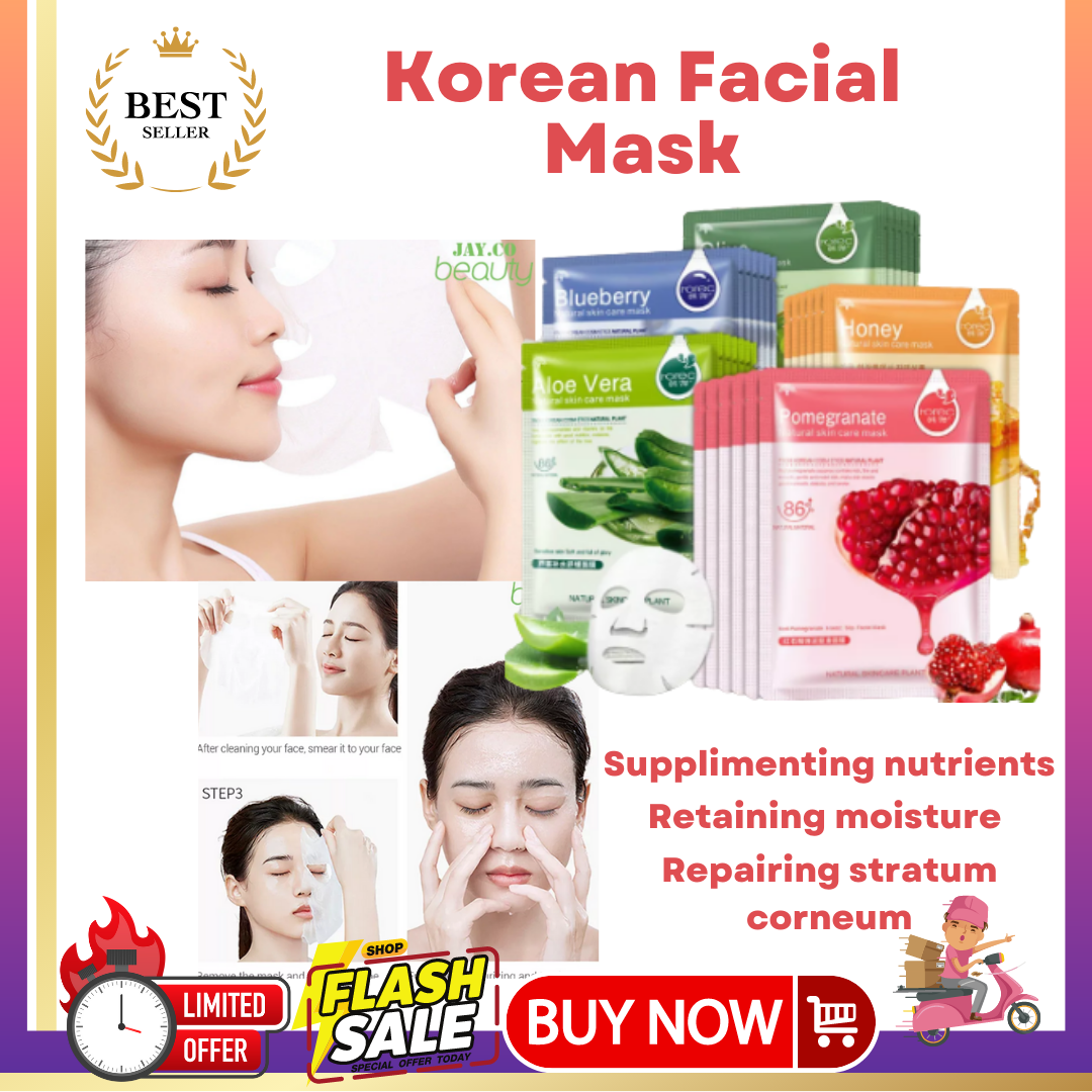 💯 Korean Face MaskSkin Care Fruit Facial Choice Beauty Face Mask Soft ...
