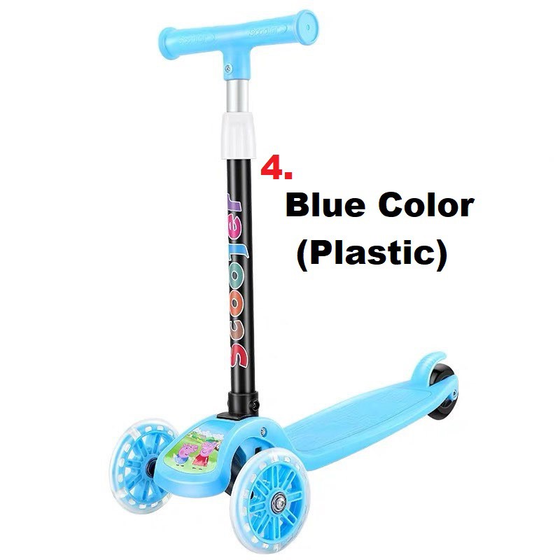 Ulife Foldable RideOn Scooter for Kids Adjustable Height Easy Turning