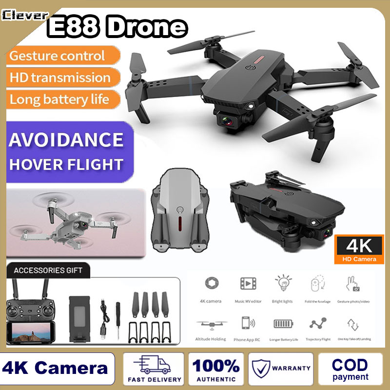 Clever E88 Pro Drone 4K HD Drone Camera Wifi Remote Control