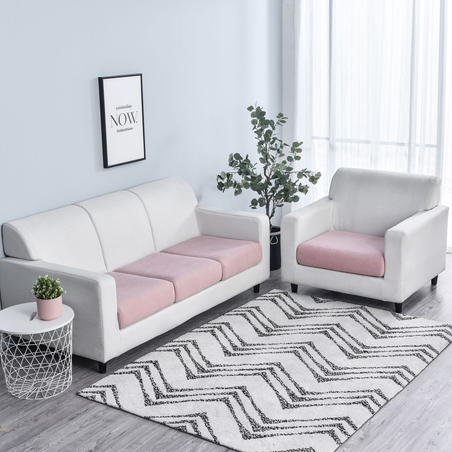 Vỏ bọc ghế sofa chất vải co giãn kích thước 50-70cm - INTL