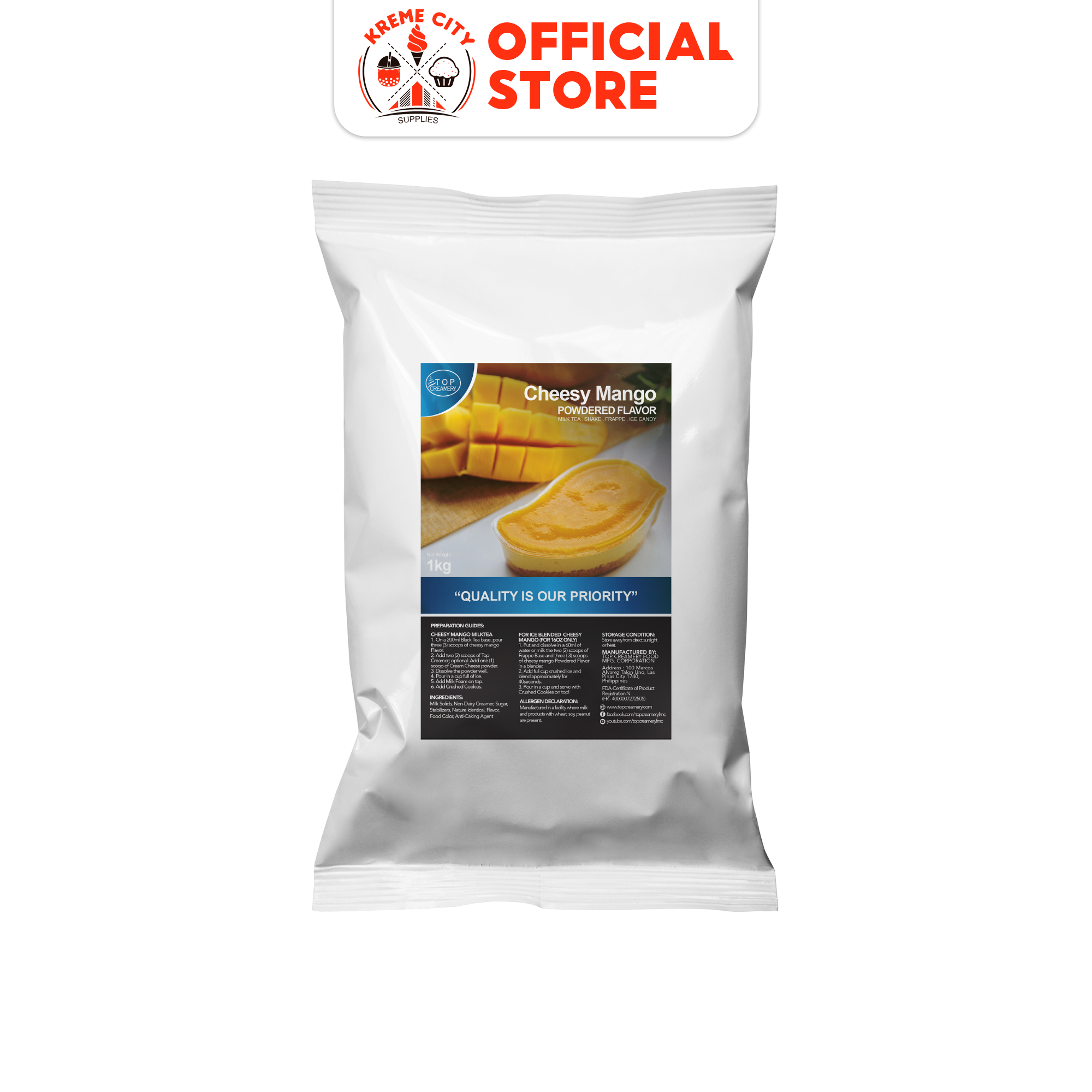Top Creamery Cheesy Mango Powdered Flavor 1kg Lazada PH