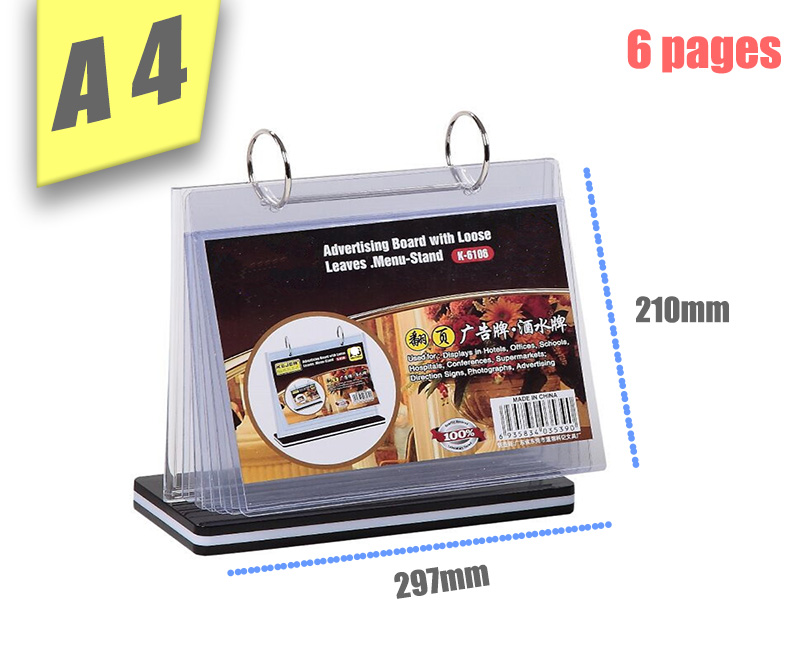 Table Menu Holder Restaurant disply menu Business permit Menu board