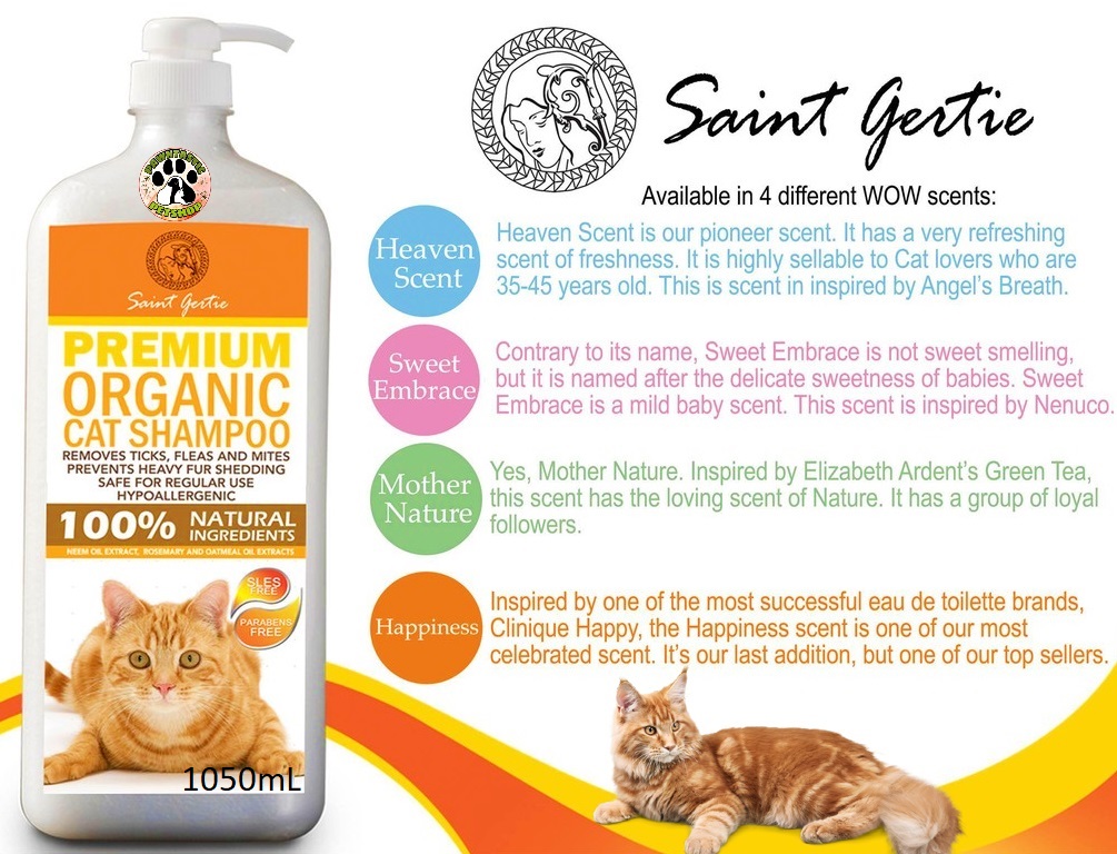 Saint Gertie Premium Organic CAT Shampoo 1050mL Heaven Lazada PH